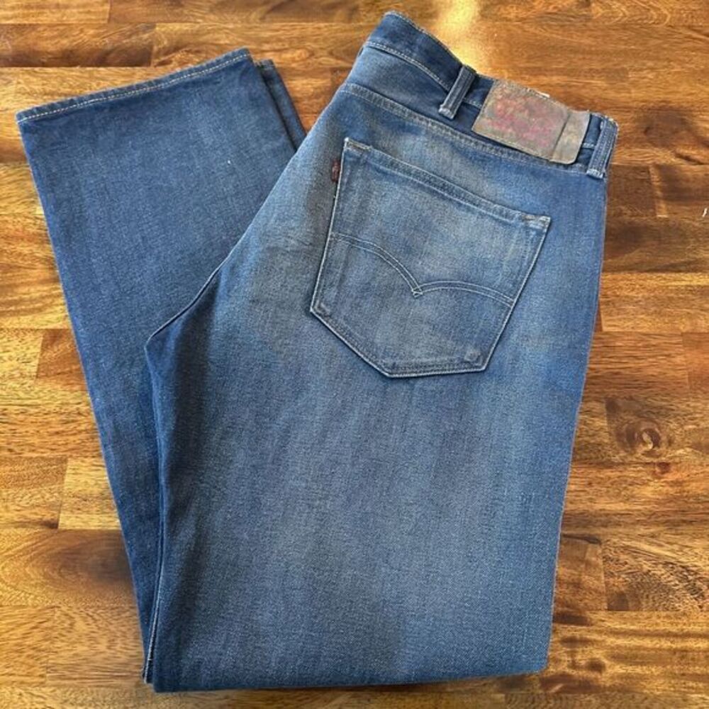 Levis 501 Jeans Men's 40x32 Blue‎ Denim Button Fly Pockets Preppy Grunge Dark